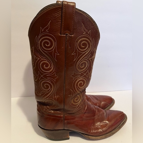Men\'s Brown Style 08207 Leather Justin Cowboy Boots Sz 8.5 D main image 7